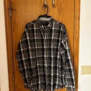 Men's Black Plaid Shirt